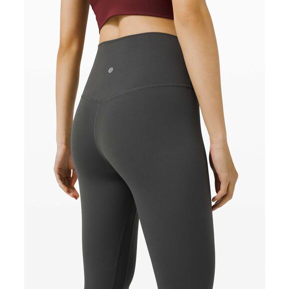 Lululemon Align Crop 23" Womens Size 14 Graphite Grey W6BQVS EUC - Picture 5 of 9
